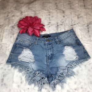 Forever 21 - Distressed Booty Shorts - Size Small